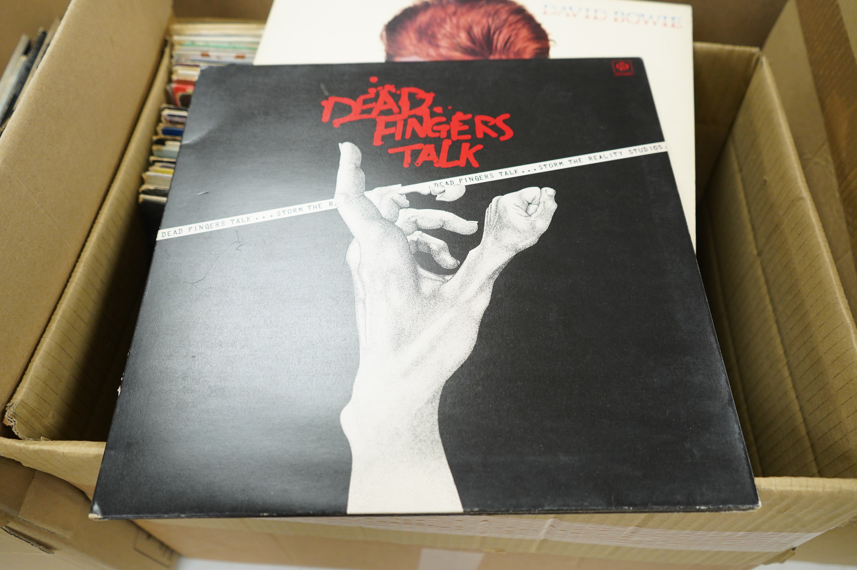 Fifty-three 1970s LP record albums, artists include; Family; Family Entertainment (complete with poster), It’s Only a Movie, Music in Doll’s House, together with Led Zeppelin; Physical Graffiti, plus; Deaf School, Creede